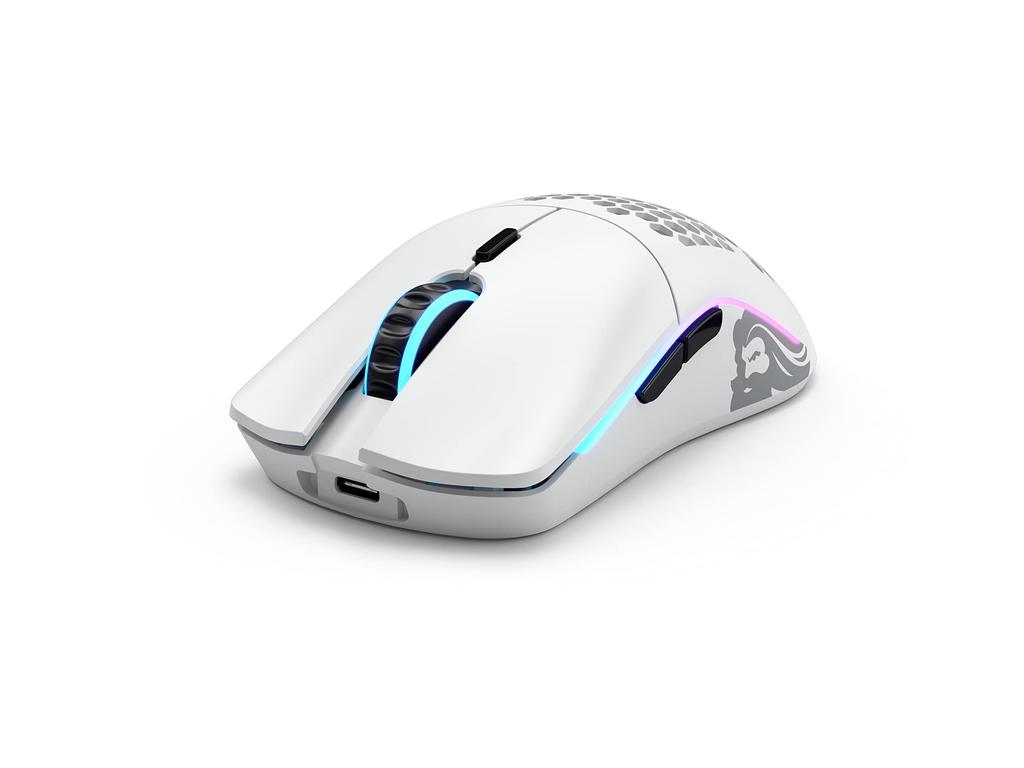 Glorious PC Gaming Race Glorious Model o Wireless Gaming RGB Gaming 6 Programmable Buttons Mouse, White, Illuminated, Lightweight, Mouse, (69g)