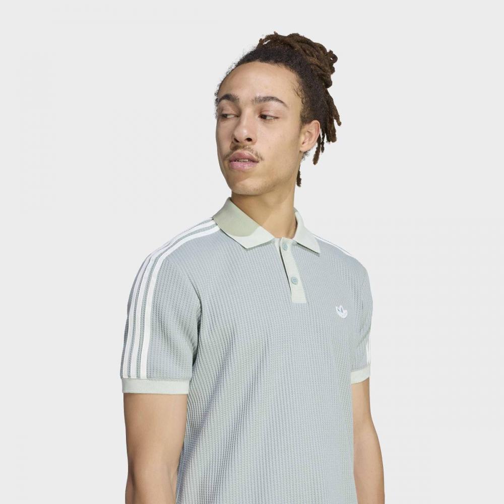 adidas Летний сияющий вафельный трикотажный поло M
