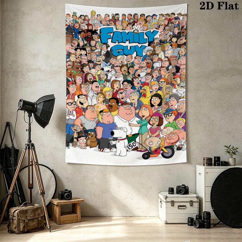 Family Guy Wall Tapestry Aesthetic Wall Hanging Printed Fabric Blanket Decorative Tapestries For Bedroom Living Room Home Decor