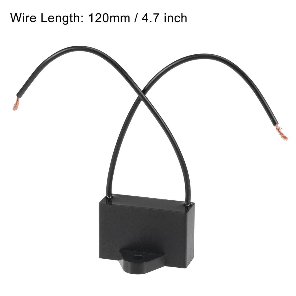 uxcell CBB61 2.5uF 250V AC 2-Wire Metallized Polypropylene Film Capacitor 37x24x13mm for Fan Pump Motor Generator