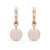 Swarovski Sublima drop earrings White 18K rose gold finish 5567528