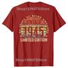 Funny Vintage 1945 Limited Edition 80-Year-Old Gift 80th T Shirts Grandpa Grandma Humor Streetwear Short Sleeve Unisex Clothing
