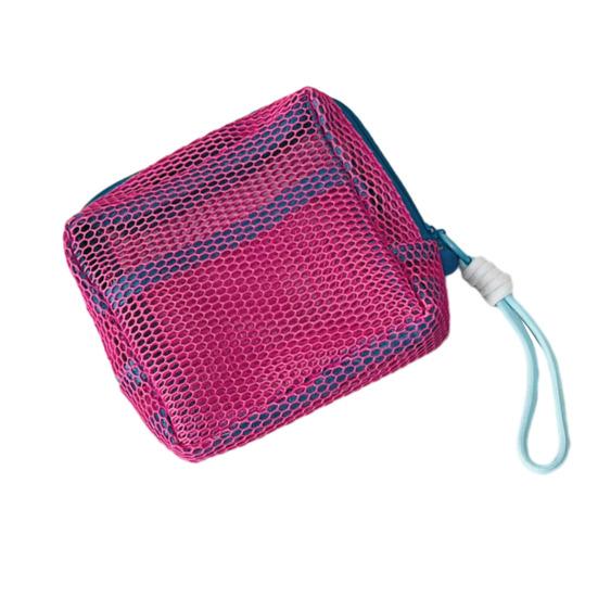 Маленькая сетчатая косметичка Портативная косметичка-органайзер Дорожная сумка для макияжа для женщин Хранение помад, кистей, ключей, монет