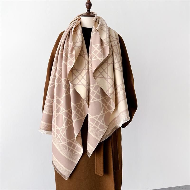 Кашемировый шарф для женщин, толстые зимние шапки, шаль, накидка, женское пончо из пашмины, люксовый бренд, Echarpe Femme, теплое одеяло Bufanda