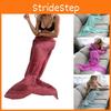 Plush Mermaid Tail Cocoon Blanket Knitted From Durable Acrylic Fabric For All Ages