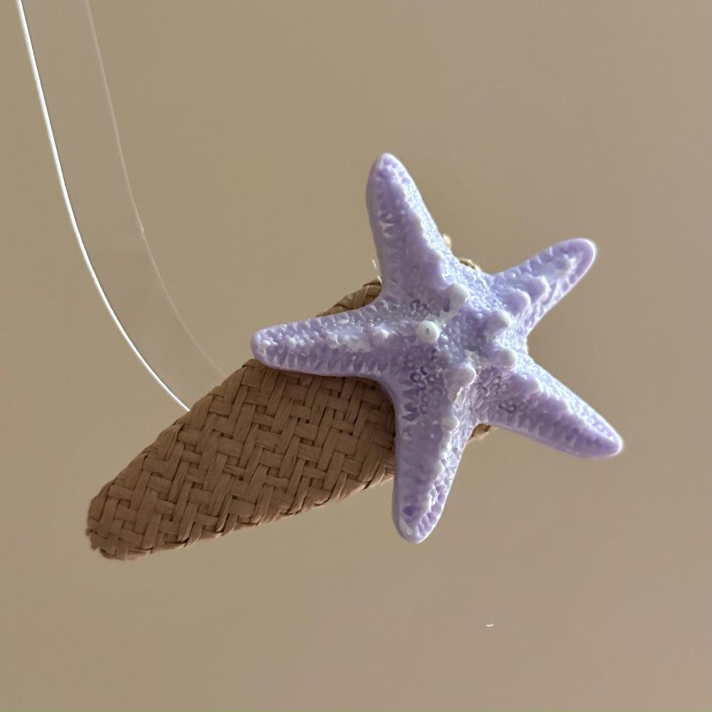 Летняя заколка для волос в виде морской звезды в корейском стиле, милая заколка для челки, элегантная заколка для волос в виде морской звезды для женщин/девочек