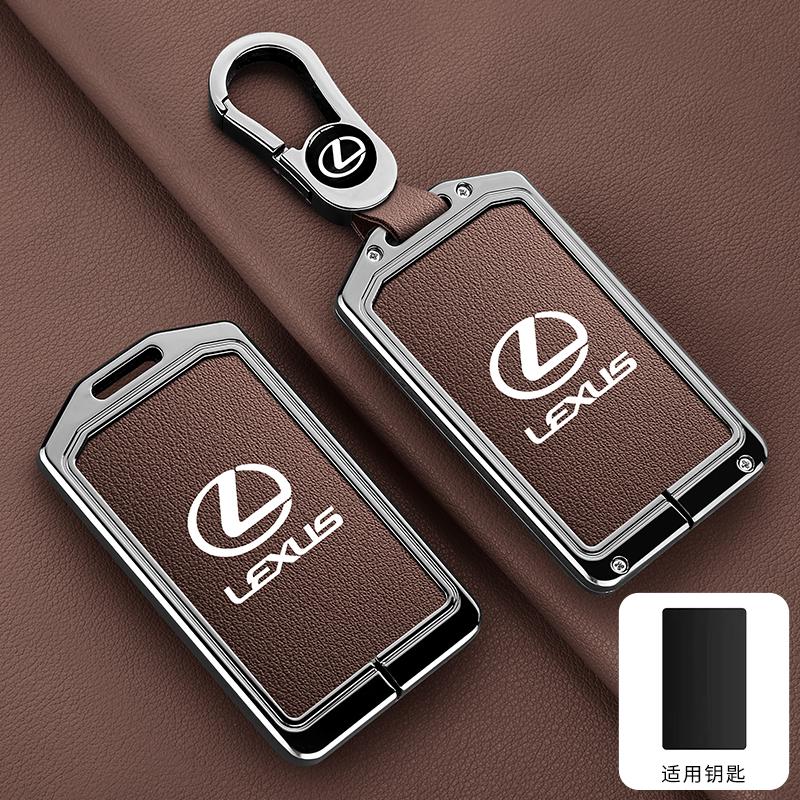 DMTZ1 2025 Zinc Alloy Leather Car Remote Card NFC Key Case Fob Cover For Lexus F Sport ES LM GS IS NX RX LX LS RX300 Styling Accessory