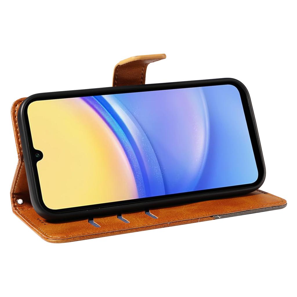 For Samsung Galaxy A15 5G Case Flip Geometric Line Leather Phone Cover