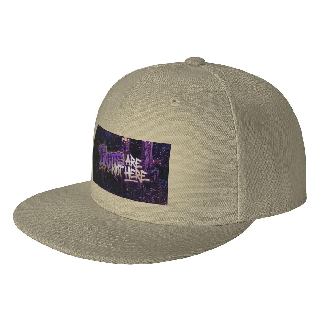 Fashion No Limits Mindset City Night Skyline Motivational Streetwear Art Flat Brim Sun Hat Hat Visor Cap