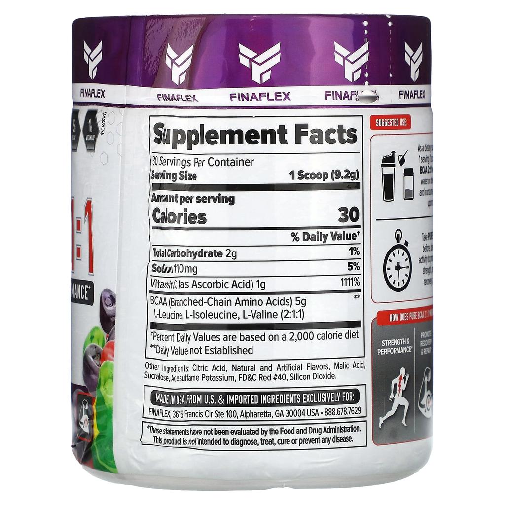 Pure Bcaa 2:1:1, Fruity Candy, 276G(9.7Oz)