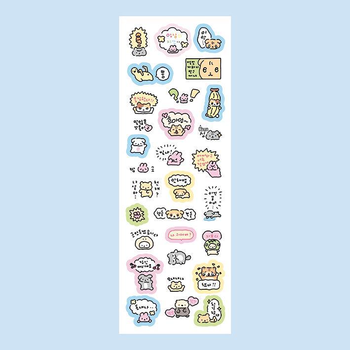 Korean Cute Hand-Drawn Doodle Rabbit Stickers for DIY Decoration