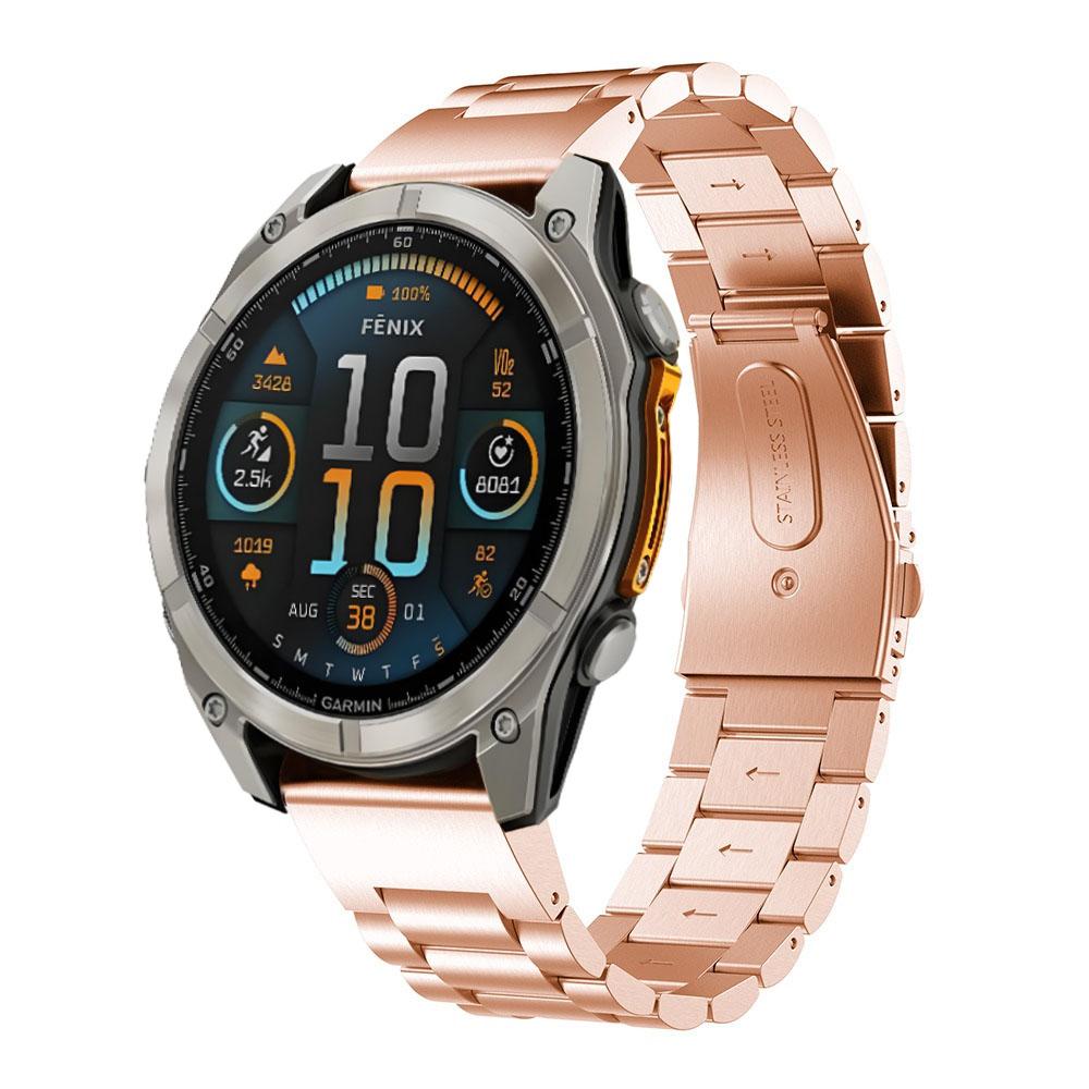 Быстросъемный металлический ремешок 26 мм 22 мм 20 мм для Garmin Tactix 8 Fenix 8/E 7X 6X Браслет из нержавеющей стали Enduro 3 Forerunner 965 Ремешок