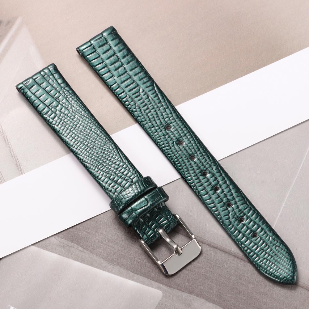 8 мм 10 мм 12 мм 14 мм 16 мм Модный ремешок с текстурой ящерицы Ультратонкий универсальный ремешок для часов с застежкой-пряжкой для женских часов Браслет
