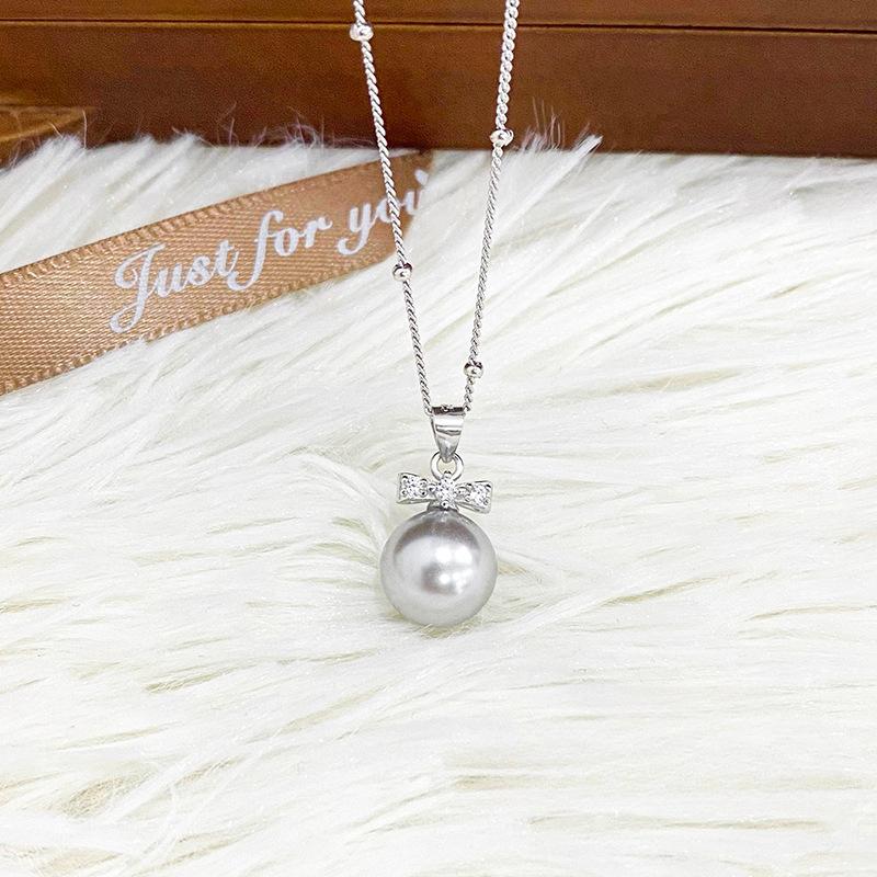 Легкое роскошное ожерелье с бриллиантами и крестом из жемчуга для женщин с высокой роскошью и небольшим дизайном, цепочка-воротник Sense