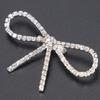 10pcs Sparkly Rhinestone Bow Brooch Pin Vintage Bowknot Claw Chain Pin Rhinestone Brooch  For Women