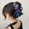 Vintage Kniting Butterfly Hair Claw Flower Tassel Chinese Style Hair Grab Clip Hanfu Hairwear Plastic Large Shark Clip Daily Use