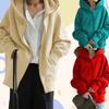 Women Oversized Sweatshirts with Hooded Casual Solid Color Zipper Up Jackets Autumn Winter Workout Jogger Fleece Hoodies Coats