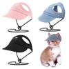 Summer Outdoor Travel Visor Hat Sun Cap Ear Holes Pet Baseball Hat
