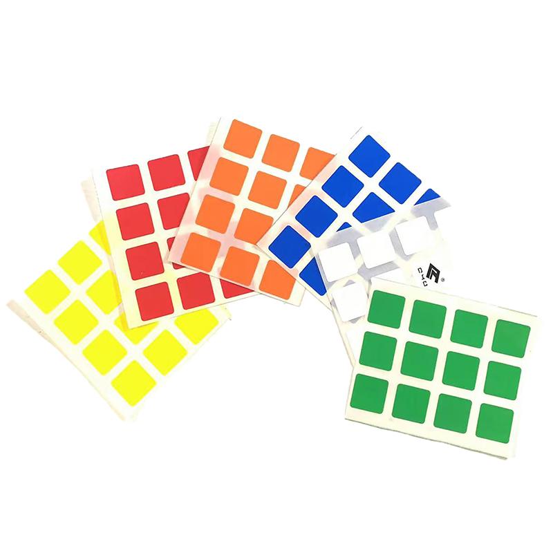 Высококачественные яркие сменные наклейки для кубика Рубика 3x3, игрушка Cubo Magico для детей, подарок взрослому, наклейки 3x3x3 для детей
