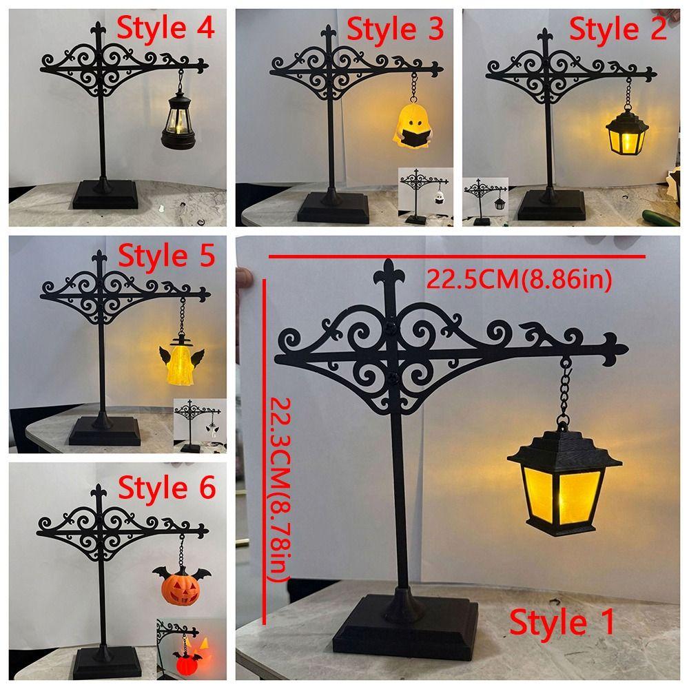 Ghost Pumpkin Library Bookshelf Lantern Warm LED Halloween Reading Light Desk Decor