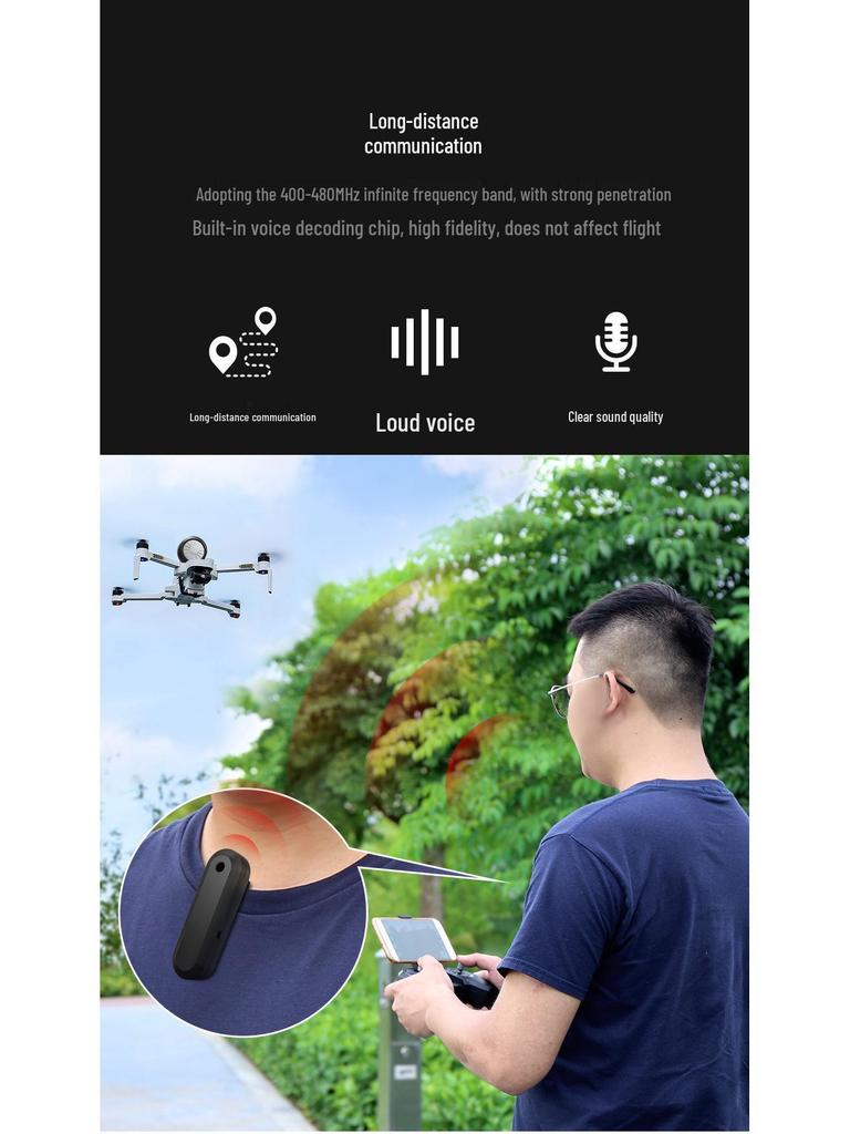 Drone-Compatible Remote Control Megaphone