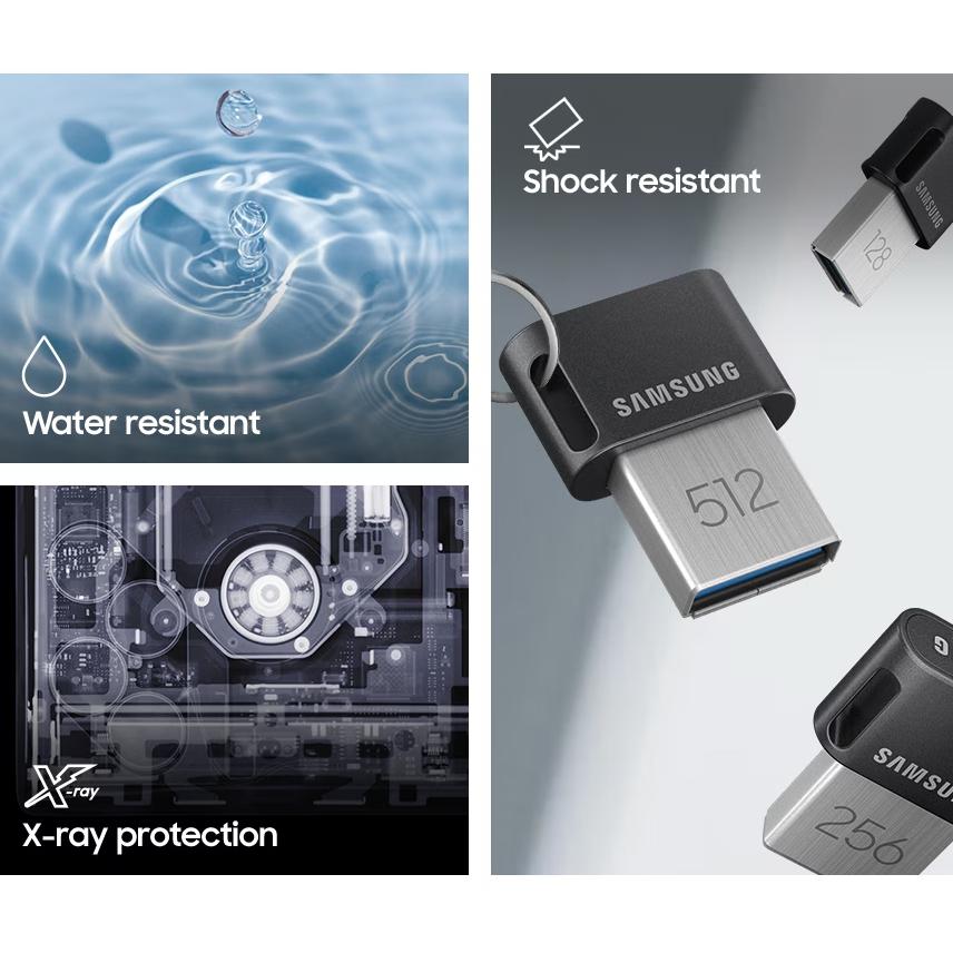 Samsung 128 ГБ Мини Флешка U Диск USB 3.1 Флешка FIT Plus 256 ГБ Флешка 64 ГБ 512 ГБ Металлическая USB 3.2 400 МБ/с Высокоскоростное Запоминающее Устройство