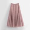 Women's 720° High Waist Pleated A-line Skirt - Mid-length, Mesh, Versatile for Dance or Casual Wear