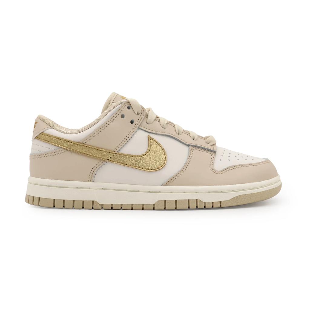 DX5930-001 Nike Dunk Low Фантом Металлический Золотой Swoosh Парус Песочный (Женский)