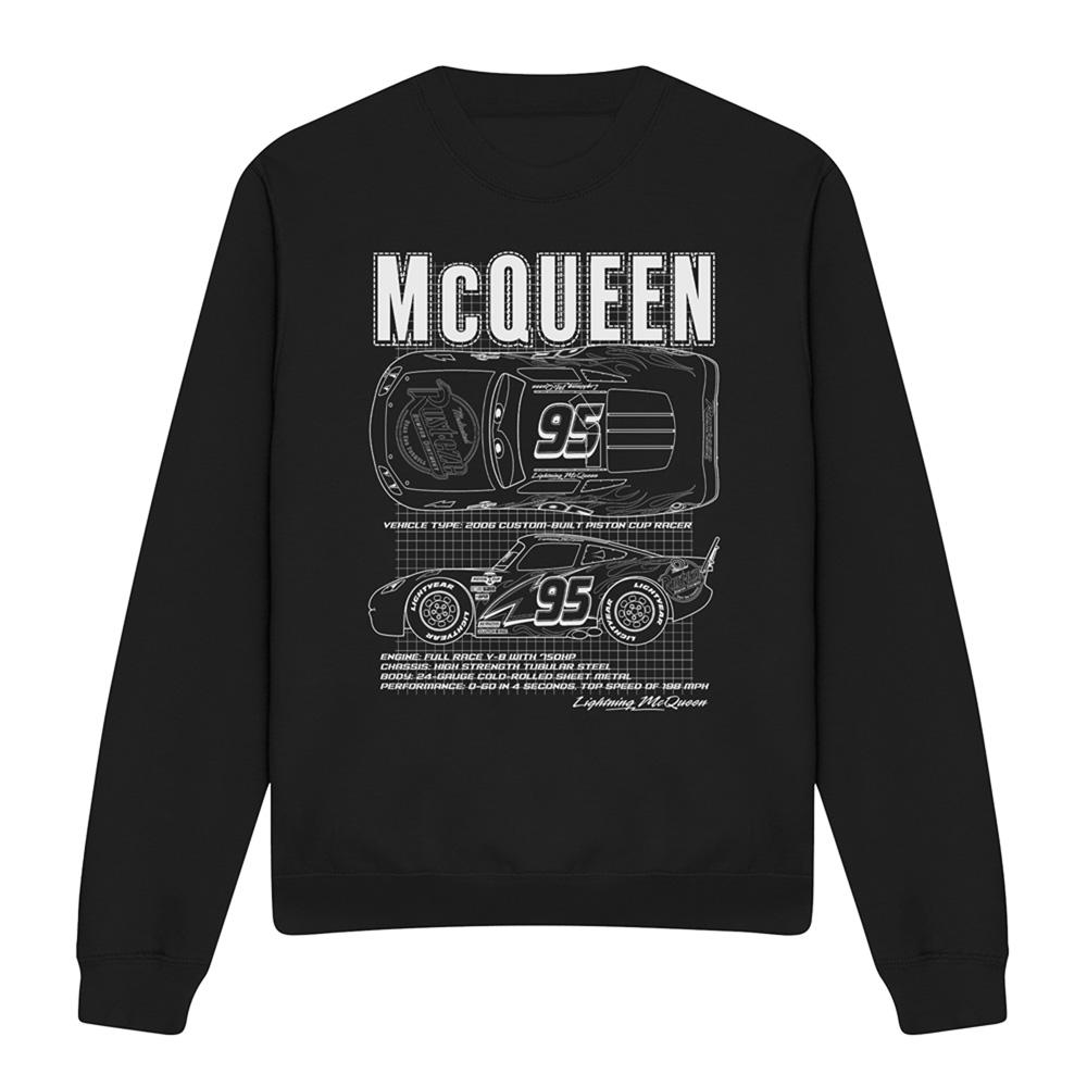 Cars Unisex Adult Lightning McQueen Outline Sweatshirt
