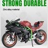 1:Масштаб 1:12 Kawasaki Ninja H2R Литая модель из сплава Игрушка Модель-симулятор Со звуком и светом Подвеска колес Декорация Подарки для мальчиков