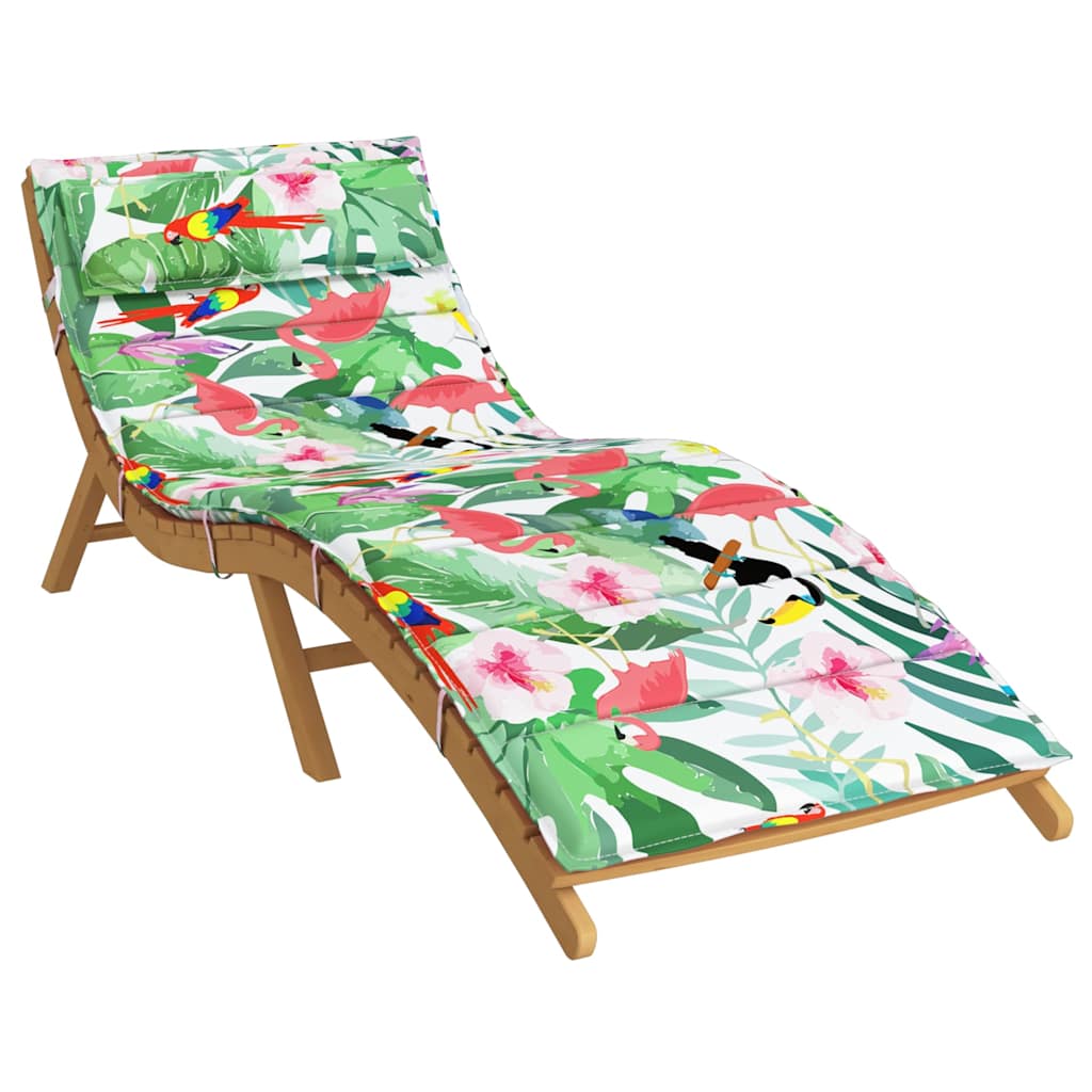Sun Lounger Cushion Multicolored 180 x 60 x 4 cm Oxford Fabric