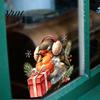 Decorative Window Stickers for Home Christmas Bird Static Clings, PVC Waterproof Decals with Santa Hat And Creative Gifts Lovers Gift Box, Removable