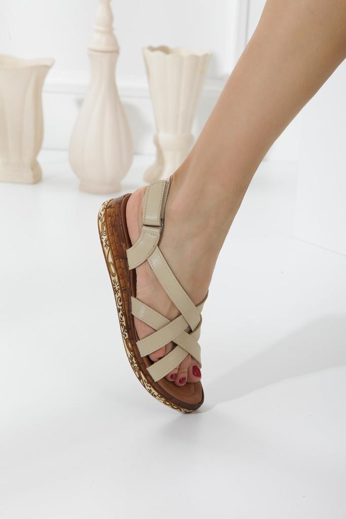 Женские повседневные сандалии Светло-коричневая летняя обувь