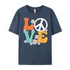 Peace Sign Love 60s 70s Costume Groovy Hippie Theme Party Funny Shirts Women Anime T Shirts Mother's Day