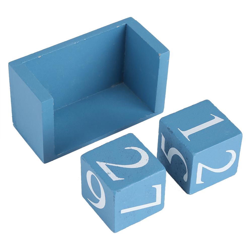 Винтажный деревянный календарь настольный деревянный блок отображение месяца и даты украшение для домашнего офиса