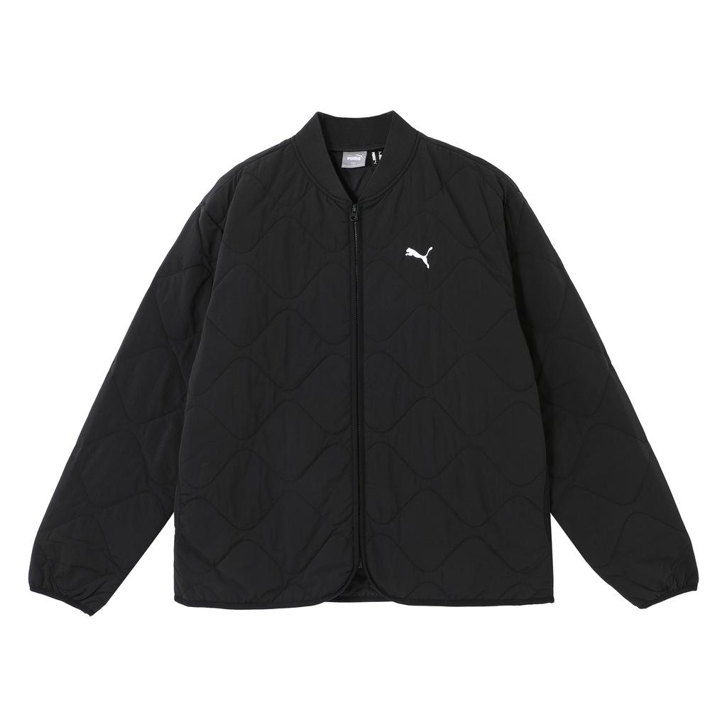 Puma Легкая стеганая однотонная модная повседневная удобная мужская куртка с длинным рукавом, черная 632291-01