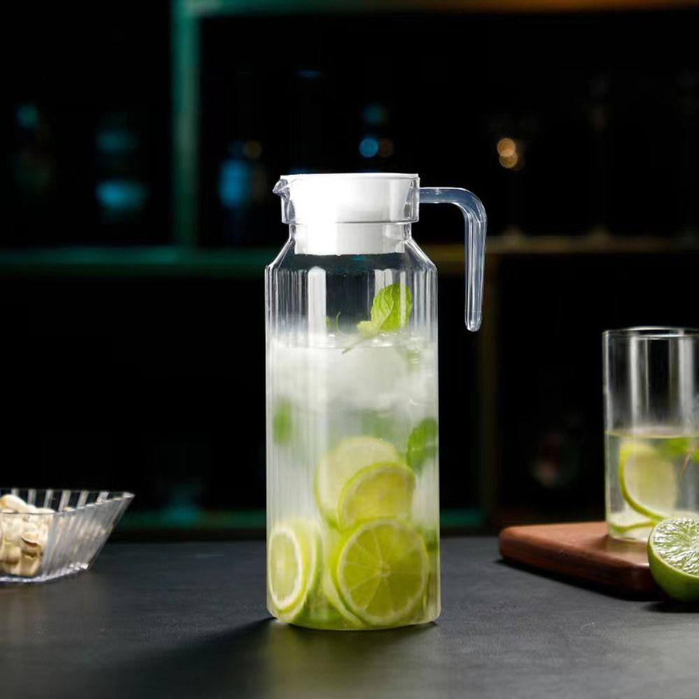 Кувшин для воды с крышкой, анти-падение, чайники для холодной воды, горшок для чая со льдом, полосатый кувшин, холодильник