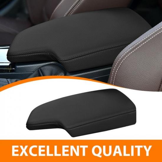 Black PU Leather Armrest Center Console Lid Cover For BMW 3 Series 2013-