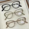Unisex Cat Eye Presbyopia Eyeglasses Clear Lens Anti Blue Light Glasses Diopter 0 To +4.0 Compression Resistant and Durable
