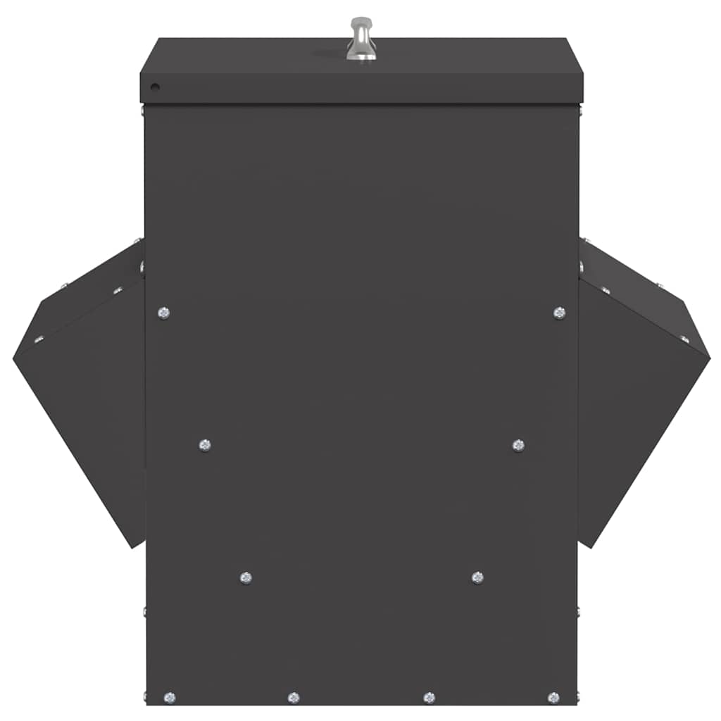 Chicken Feeder Black 40.5 x 45 x 41 cm Cold Rolled Steel