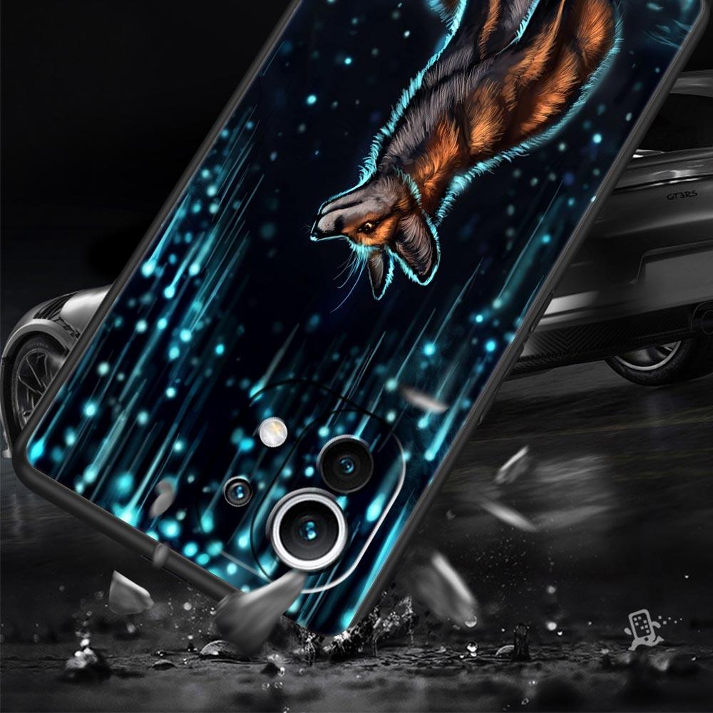 Милый Мультяшный Животный Лис Чехол для Телефона Для Xiaomi Poco X3 NFC M3 M4 F4 X4 Pro 5G F3 GT Mi 12 11T 10 9T 10T Lite 11 Ultra Черный Чехол