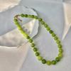 Green Grape Natural Stone Necklace, Versatile and Fashionable