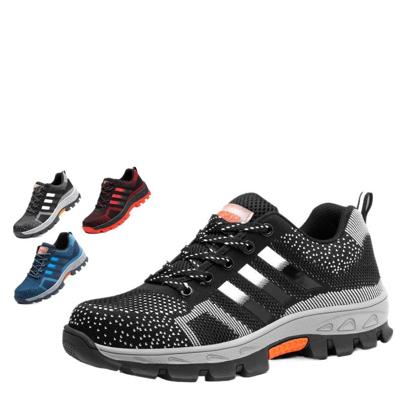 Модная мужская обувь для страхования труда, износостойкая и противоударная защитная обувь, мужская защитная обувь с низким верхом