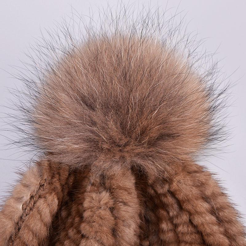 SOMALER Real Mink Fur Hat Female High Quality Thick Warm Winter Hats For Women Fashion Luxury Fur Pompom Beanies