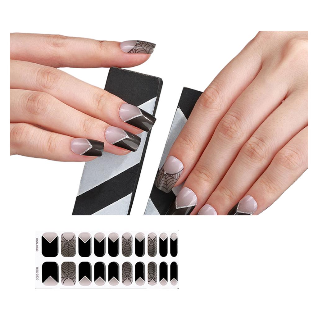 Semi-Cured Gel Nail Strips Fashionable Nails Stickers for Women and Girls Easy To Apply No Professional Skills Required