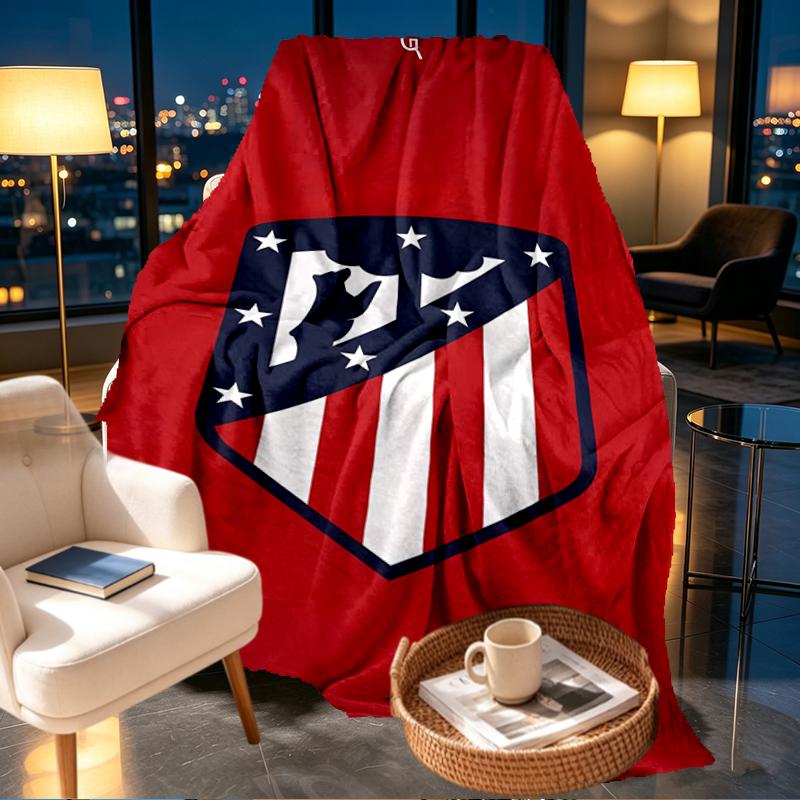 Atletico Madrid Print Blanket - Soft & Comfortable, for Bedroom, Travel, Sofa, Home Decoration - Birthday Christmas Gift for Friend