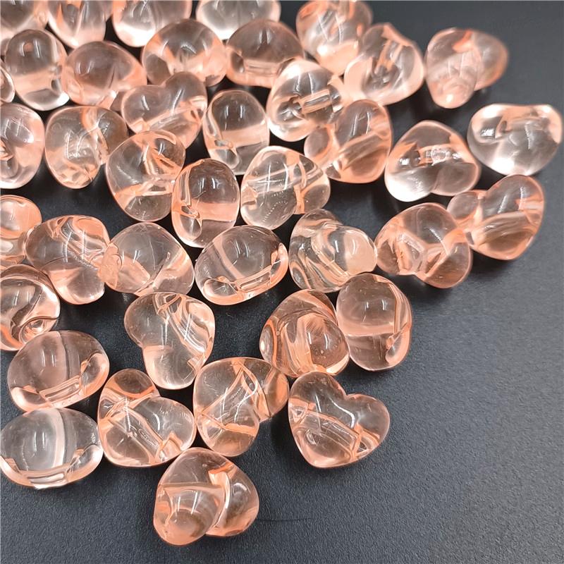 10 шт. акриловые бусины в форме сердца, прозрачные желеобразные бусины с обратной стороной, перфорированные бусины, сделай сам, ожерелье, браслет, аксессуары для изготовления ювелирных изделий