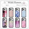 2025 Чехол для телефона Wildflower 3D Цветные сердца для iPhone 17 Pro Max 12 13 14 15 16 Plus Air WF Plus Чехол с бантом 17pro