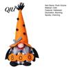 Soft Plush Centerpieces Halloween Gnome Decoration, Spooky Orange Black Boo Pumpkin Swedish Tomte Figurine, Elf Dwarf Ornaments for Dining Table