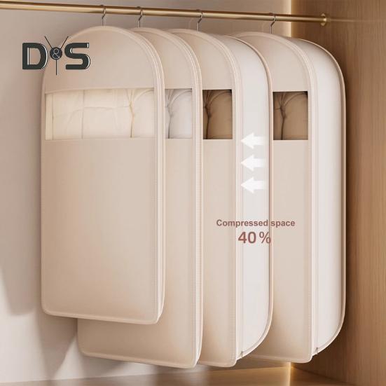 1/3 шт. Подвесные сумки для одежды с самокомпрессионной молнией большой емкости, пылезащитные, экономящие место сумки для одежды